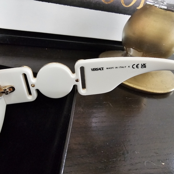 Versace Ivory Sunglasses with Grey Lenses - Picture 5 of 7
